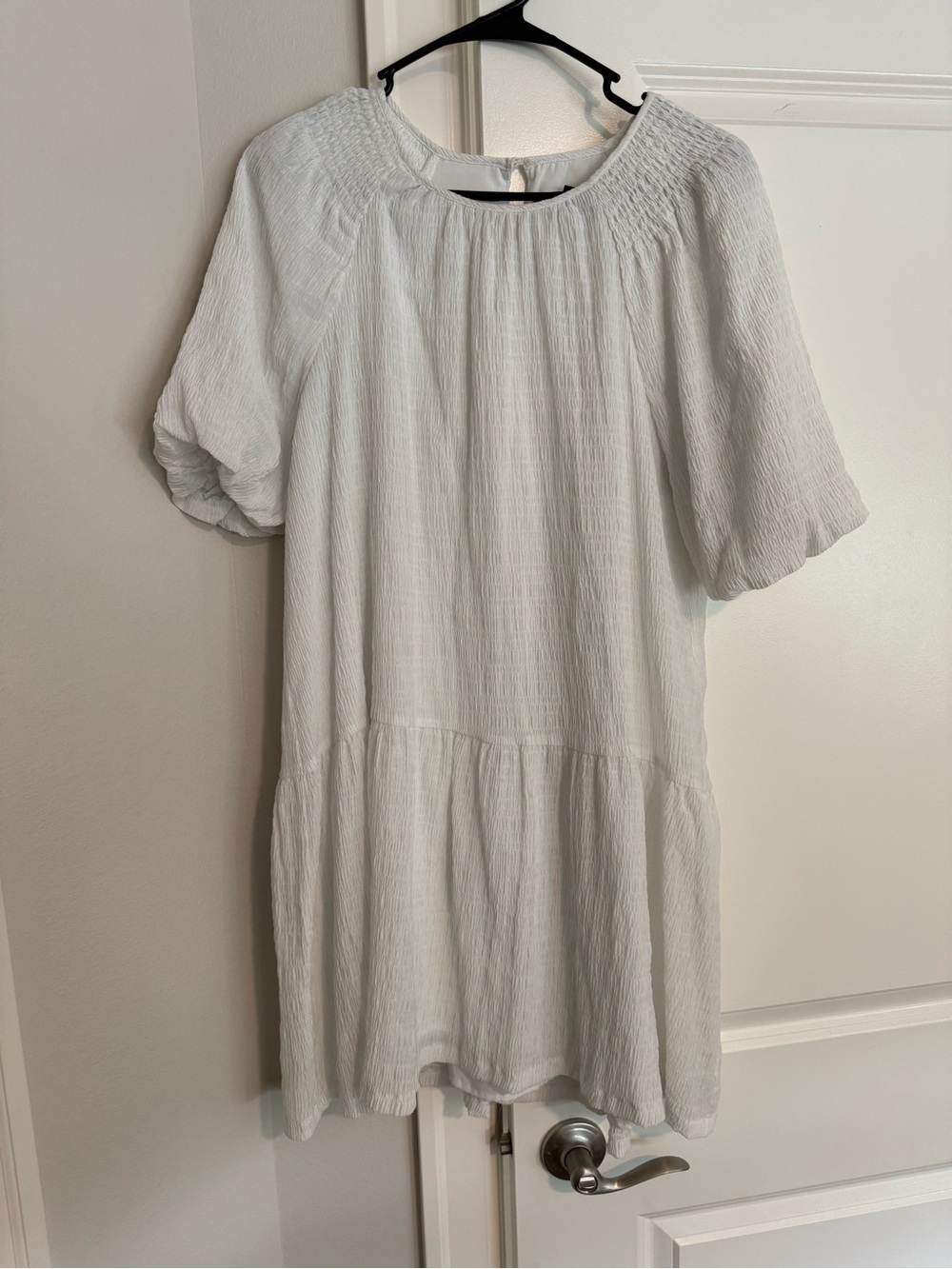 Steve Madden White Textured Mini Dress